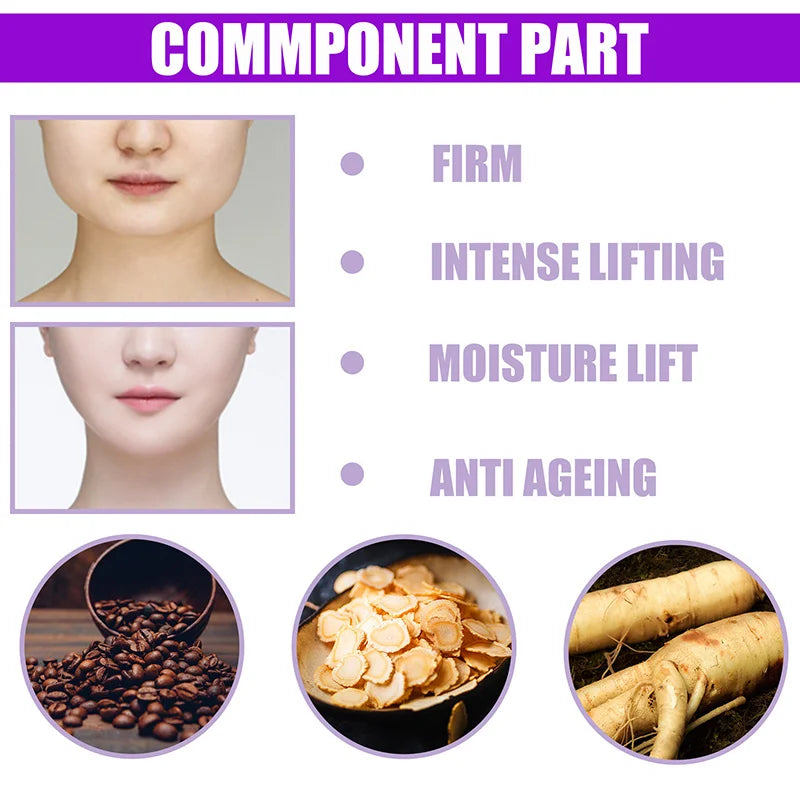 Firming Face-lift Slimming Cream V-Shape Slimming Removal Masseter Muscle Double Chin Face Fat Burning Anti-Wrinkle Products 30g